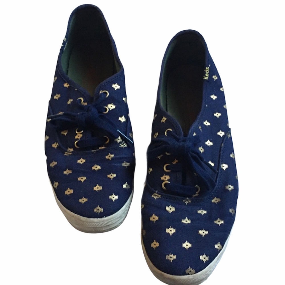 Navy and Gold Keds
